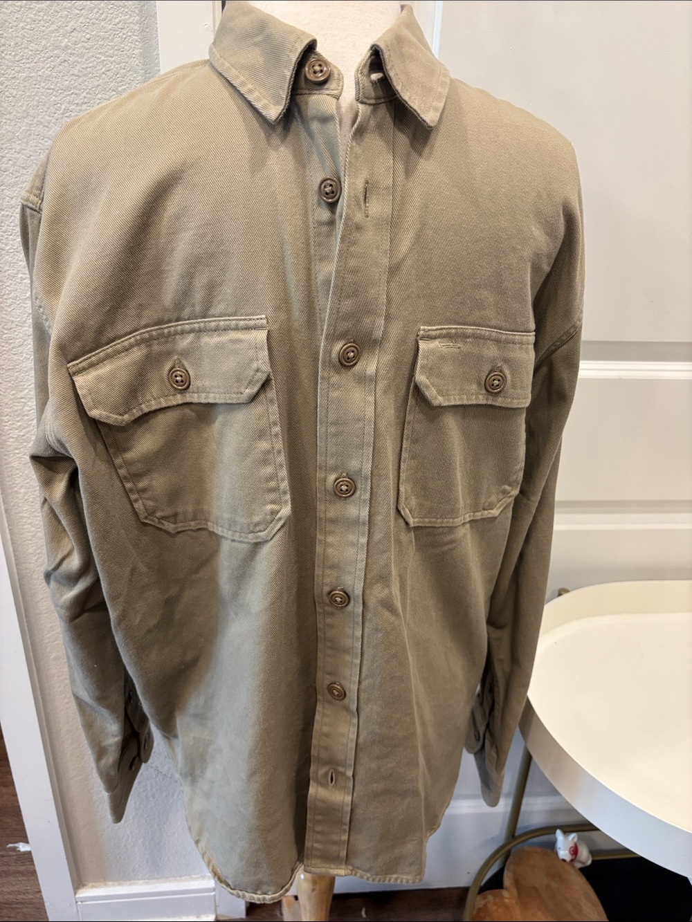 EUC Filson Khaki Button-Down Shirt